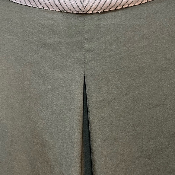 Halston Long Cardigan Sleeveless Open Front Knit Stripe & Green Duster Women L - Picture 5 of 11